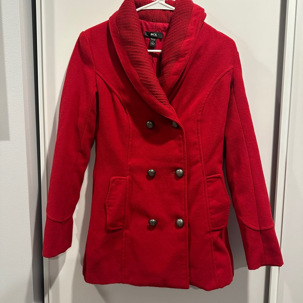 BCX Vibrant Red women Pea Coat
